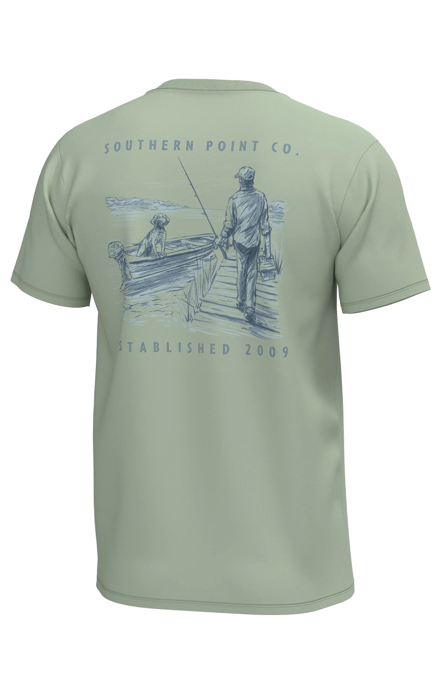 Southern Point Docked Boat in Smoke Green