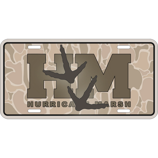 Hurricane Marsh License Plate Turkey Tracks