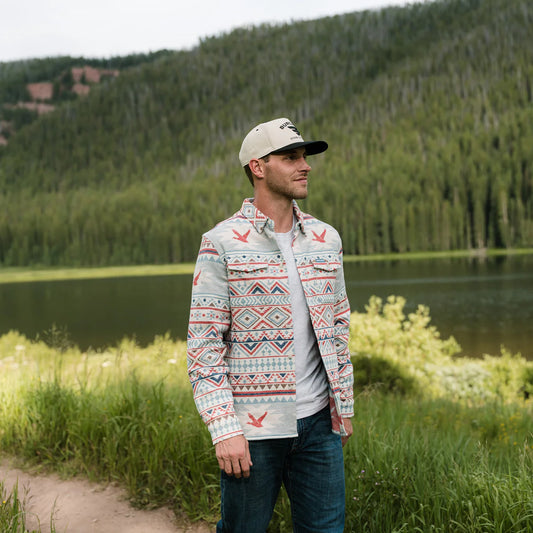 Burlebo Vintage Flannel Flying Duck Aztec