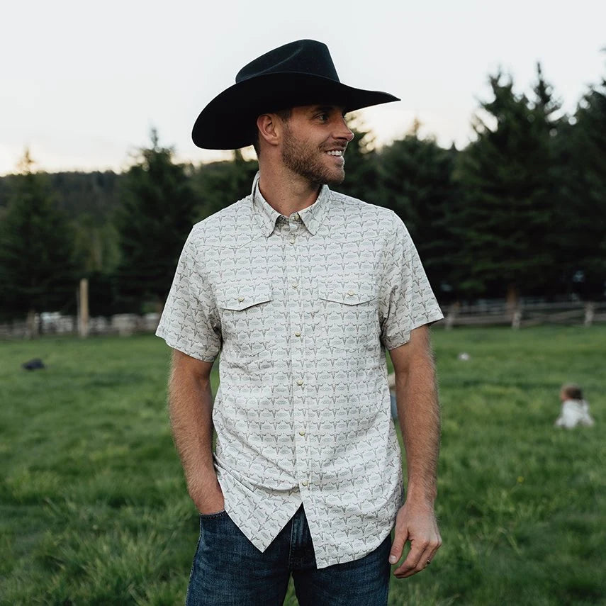 Burlebo Western Button Up Skull Rancher