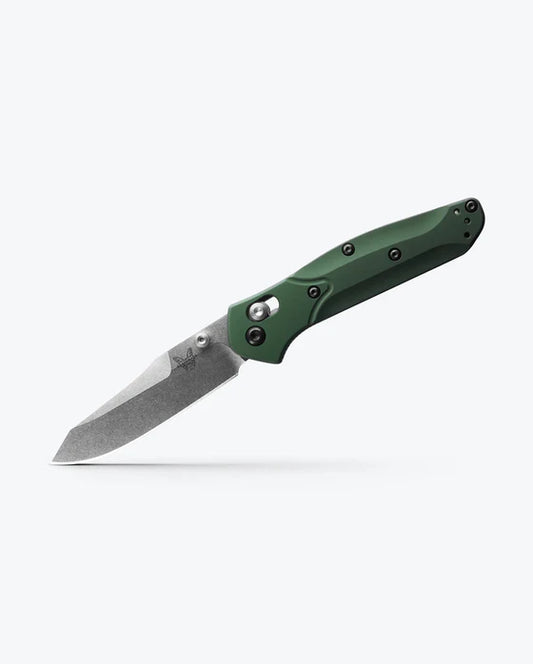Benchmade Mini Osborne Green Aluminum Knife