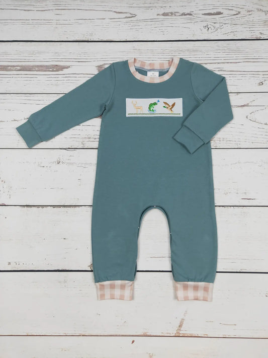 Hunting Applique Boy Romper