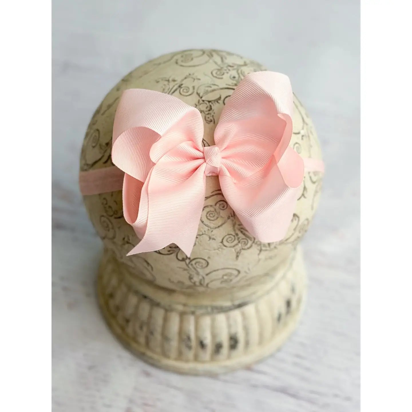 Satin Lt Pink Baby Headband