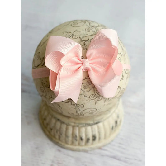 Satin Lt Pink Baby Headband
