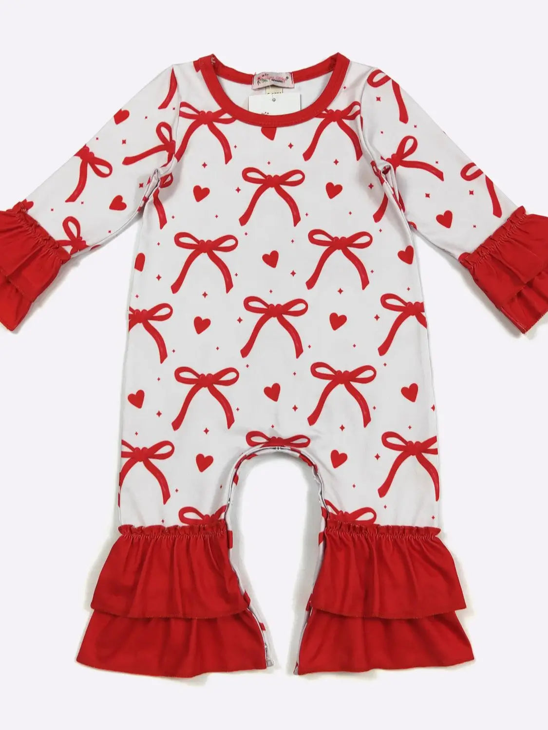 Valentine Ribbons Baby Romper