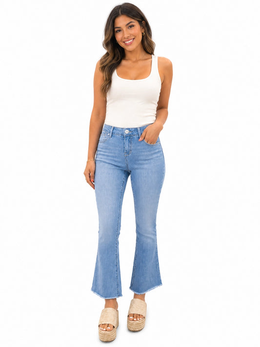 1822 Demi Boot Jean w/Fray