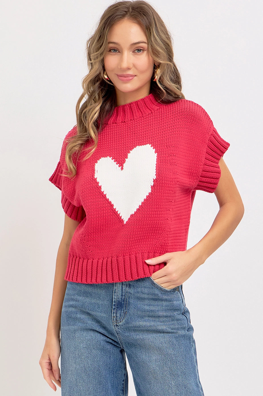 Heart Sweater Valentine in Red
