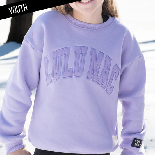 Lulu Mac Lavender Stitched Sweatshirt Youth