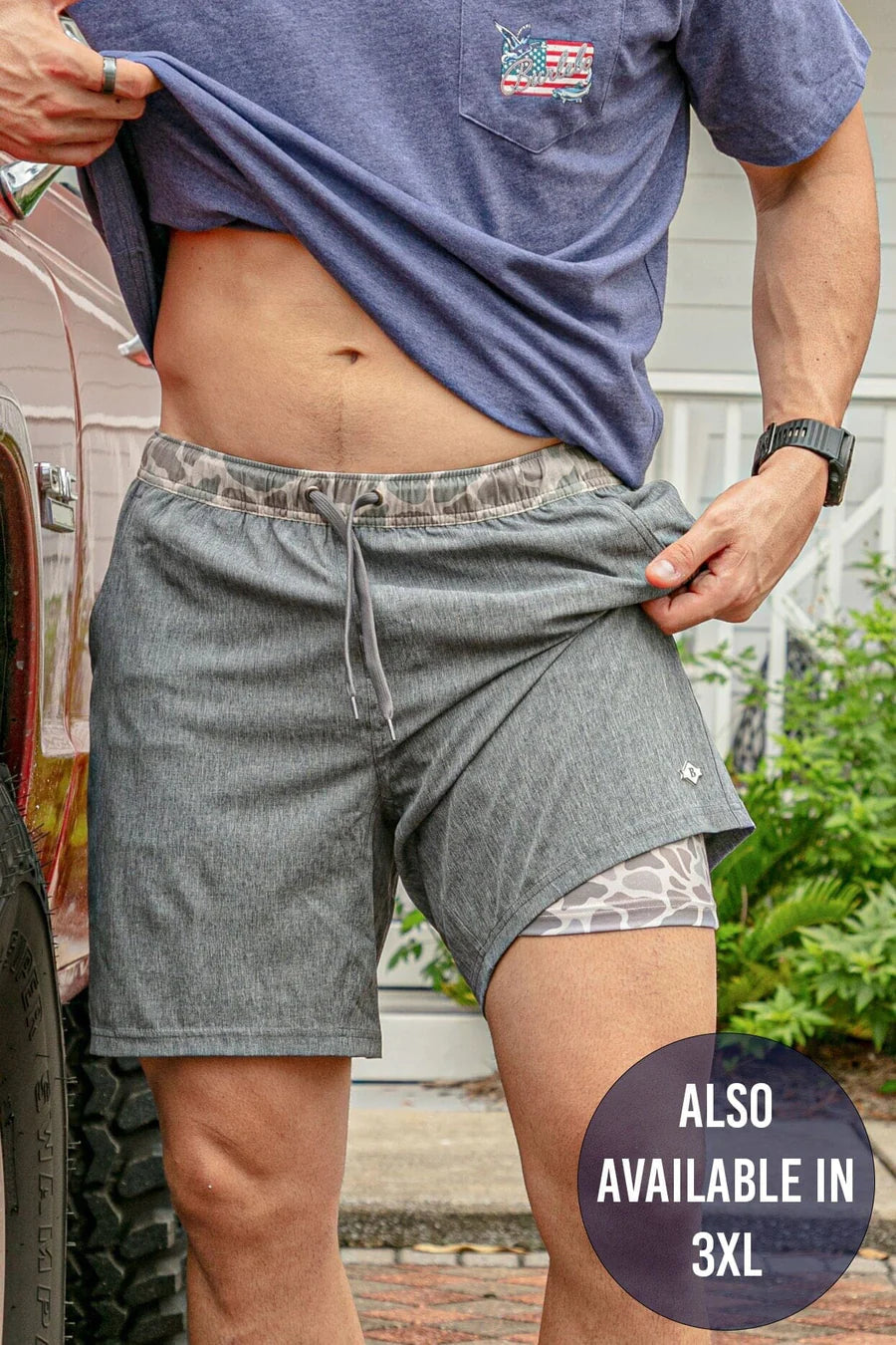 Burlebo Athletic Grizzley Grey Shorts 5.5" Inseam