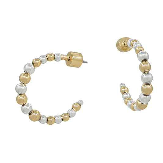 Gold & Silver Beaded Earrings