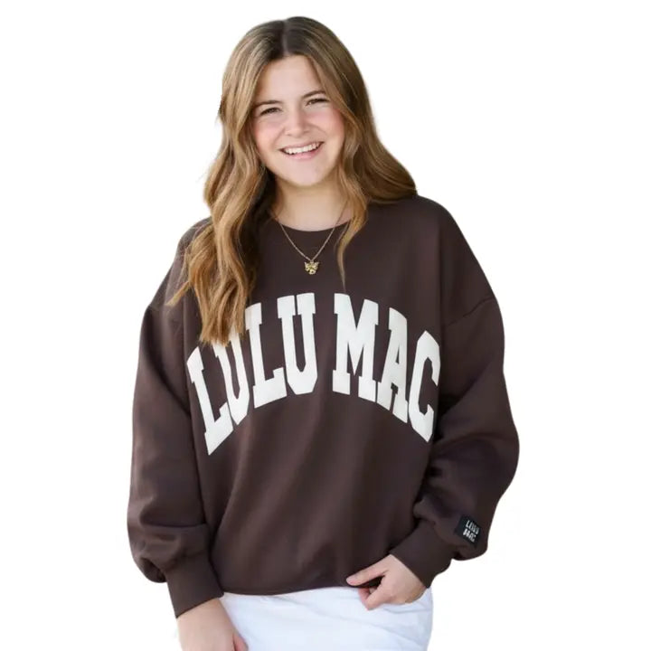 Lulu Mac Brown/White Puff Sweatshirt