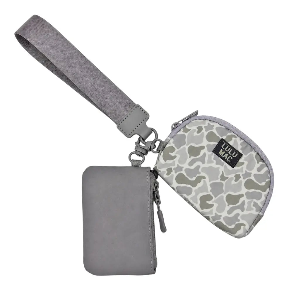 Lulu Mac Grey/White Wristlet