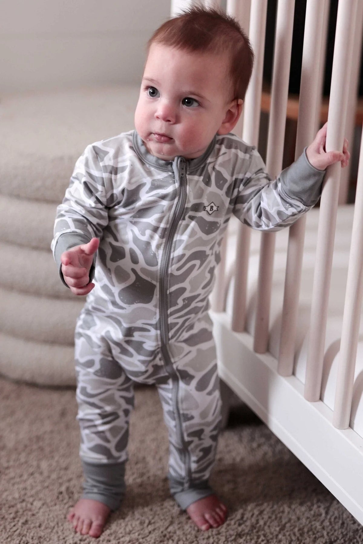 Burlebo White Camo Zip Up