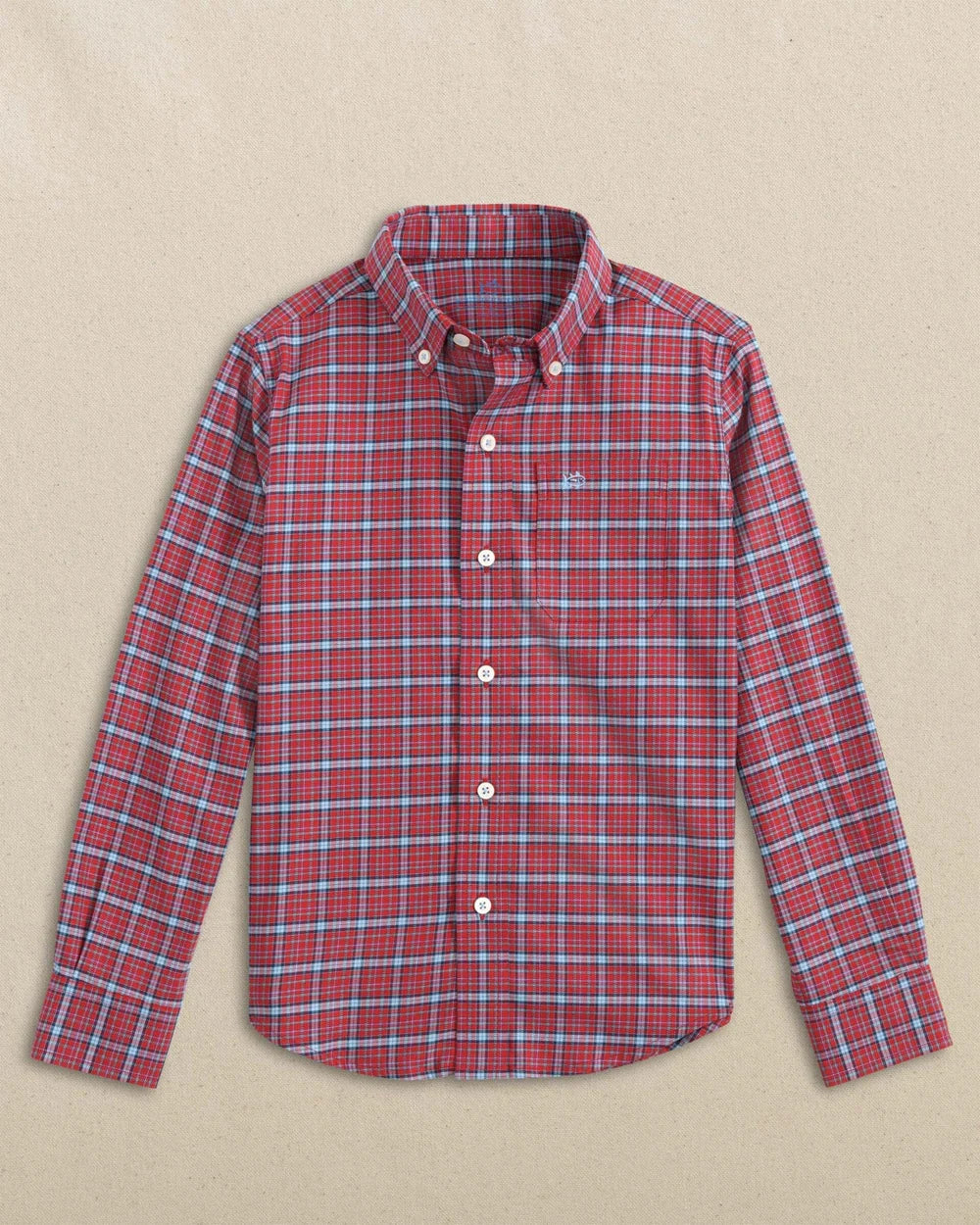 Southern Tide Skipjack Sportshirt Salsa Red