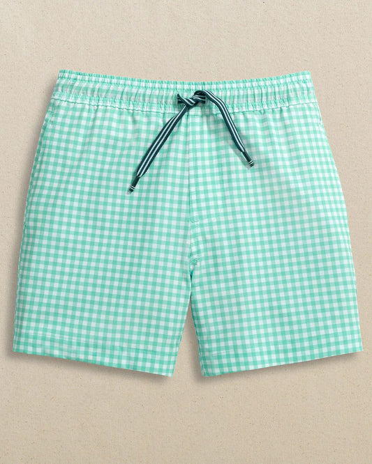 Southern Tide Youth Gingham Swim Trunk Florida Keys