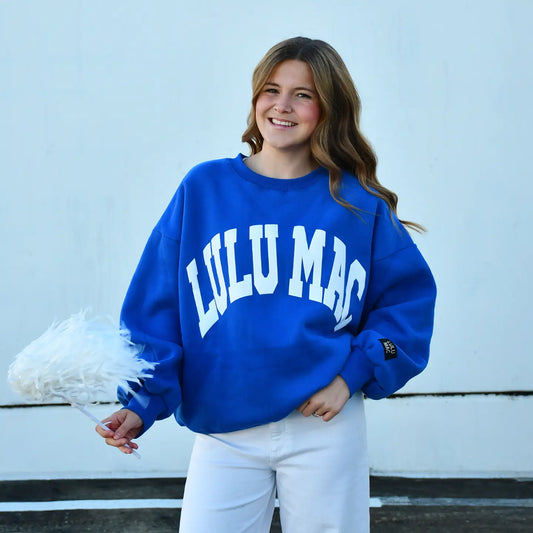 Lulu Mac Royal/White Puff Sweatshirt