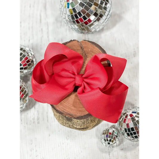 Red Classic Hair Bow 4.5