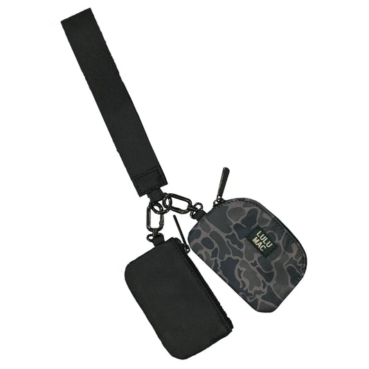 Lulu Mac Black Camo Wristlet