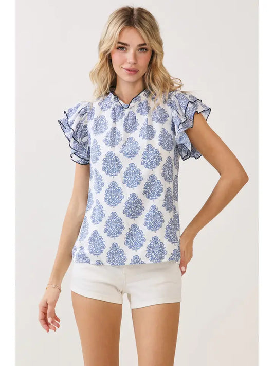Above and Beyond Printed Top by TCEC
