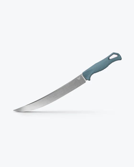 Benchmade Fishcrafter Blue Santoprene 9" Trailing Point knife
