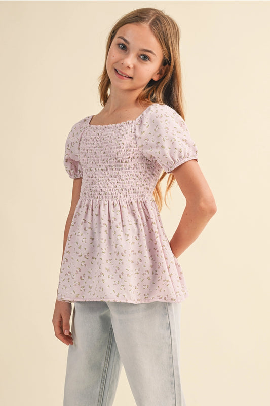 Tween Girls Smocked Top