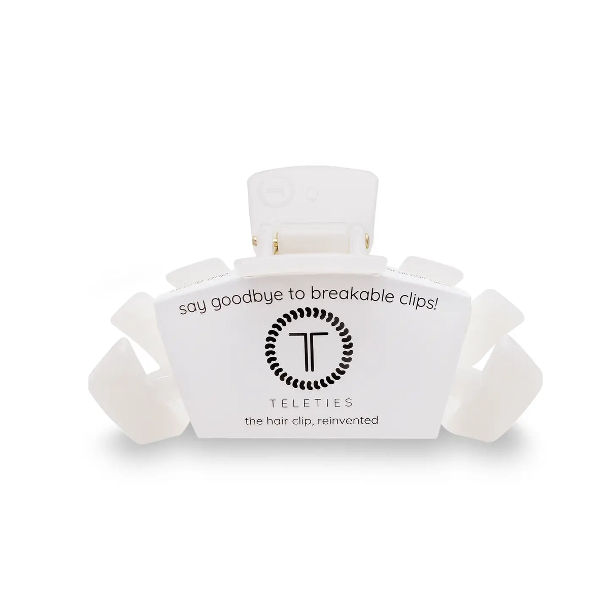 Teletie Classic Coconut White Medium Claw Hair Clip