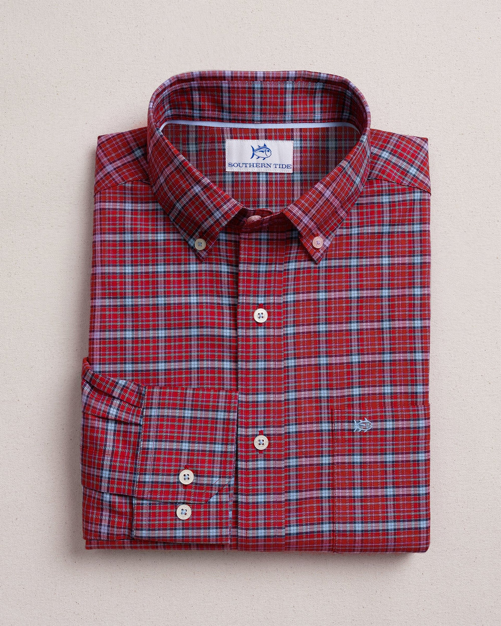 Southern Tide Skipjack Sportshirt Salsa Red