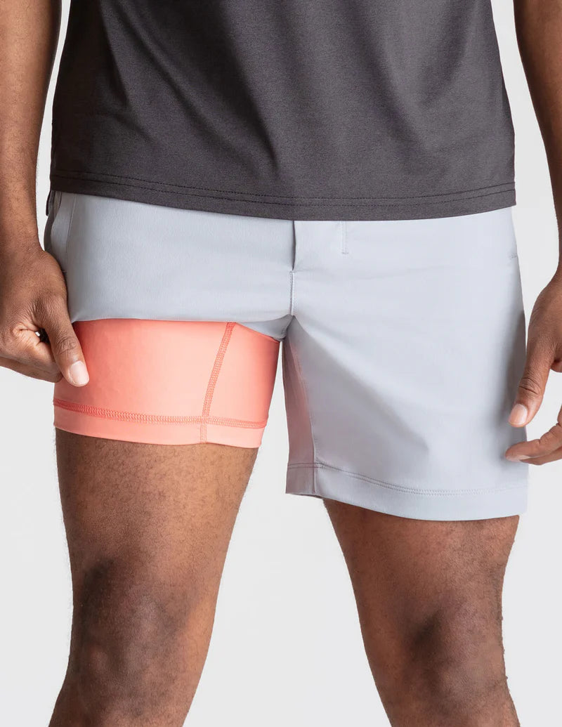 Birddogs Light Gray Shorts w/Liner 7"