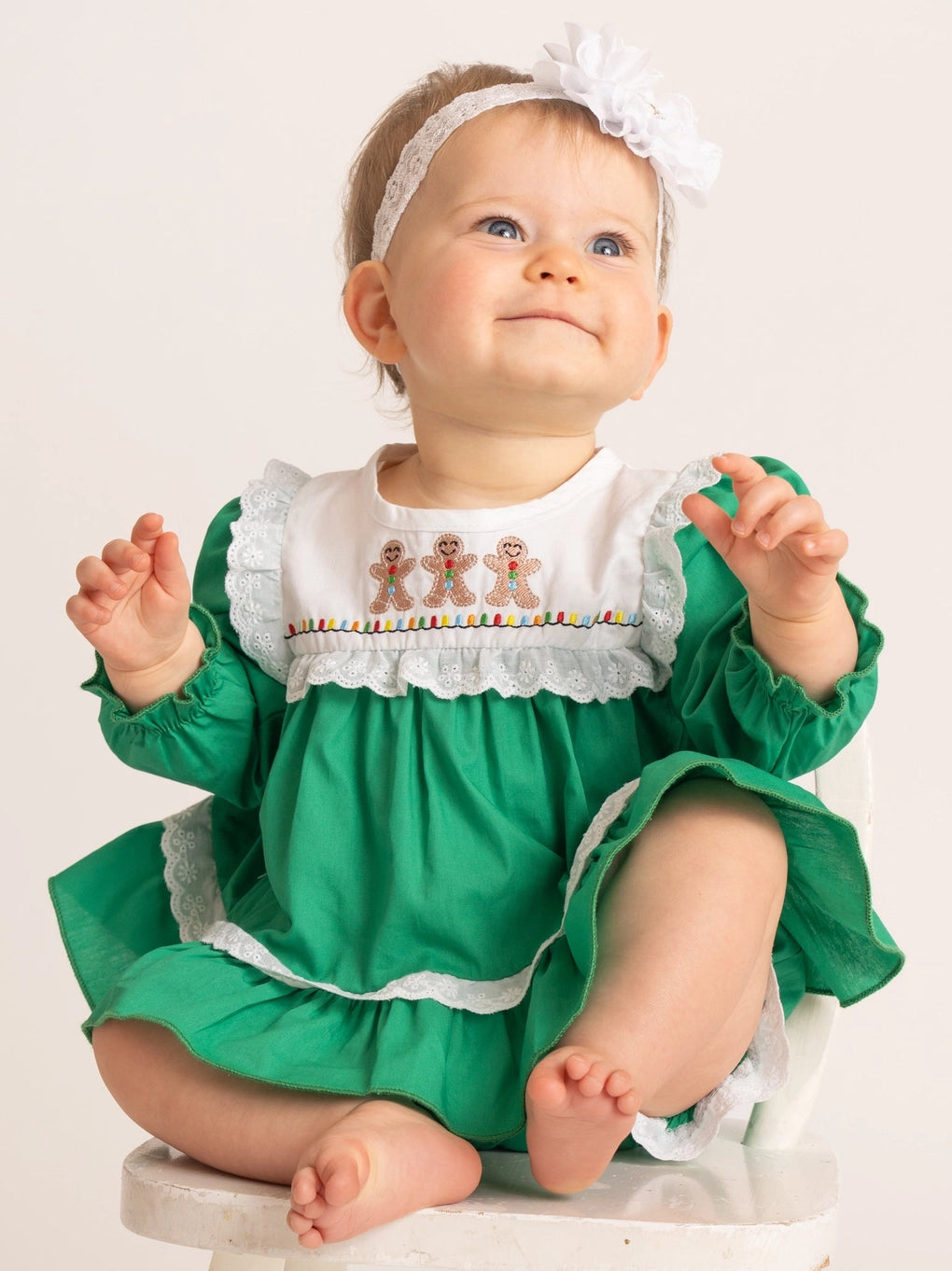 Embroidered Gingerbread Friends Bloomers Outfit