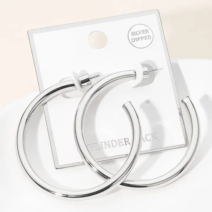 Silver Hoops