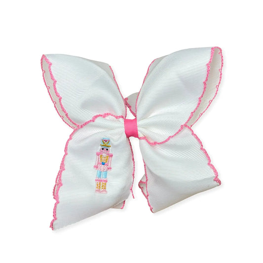 Nutcracker Embroidered Hairbow