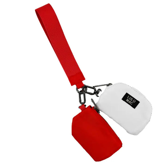 Lulu Mac Red & White Wristlet