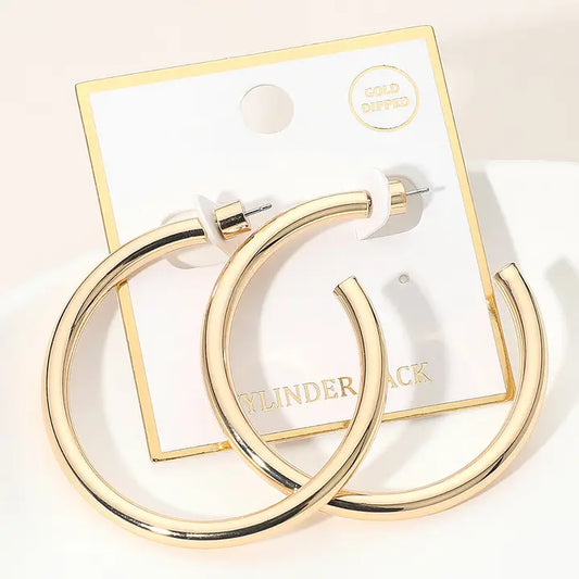 Worn Gold Hoops