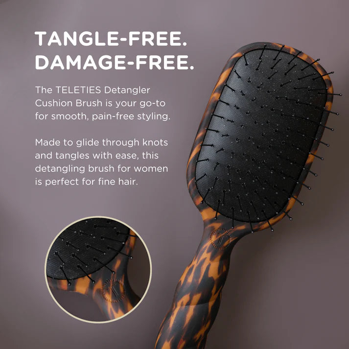 Teletie Detangler Hair Brush for Fine Hair – Tortoise