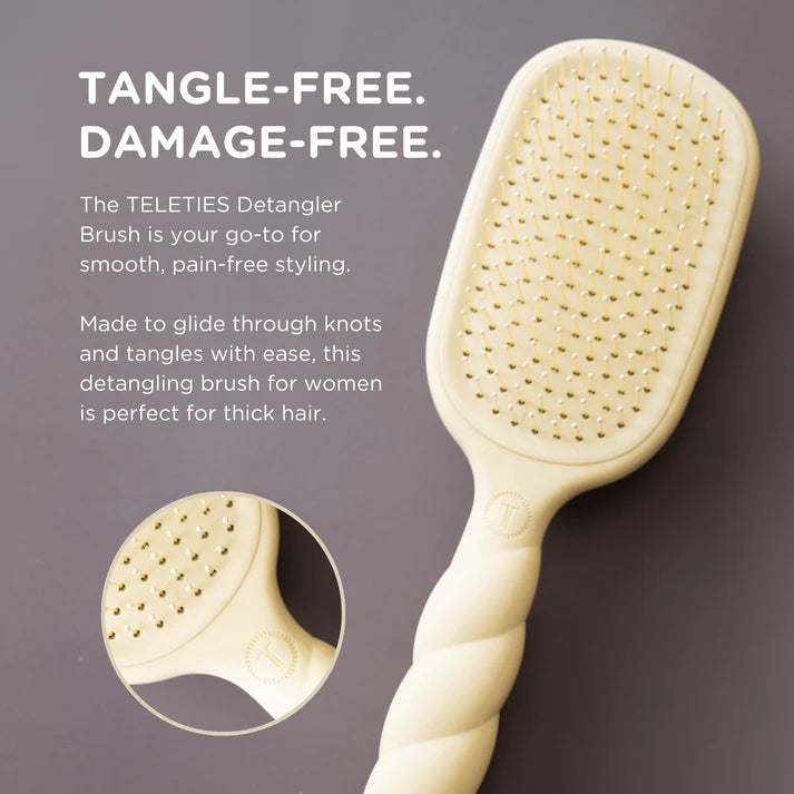 Teletie Detangler Hair Brush for Thick Hair – Tan
