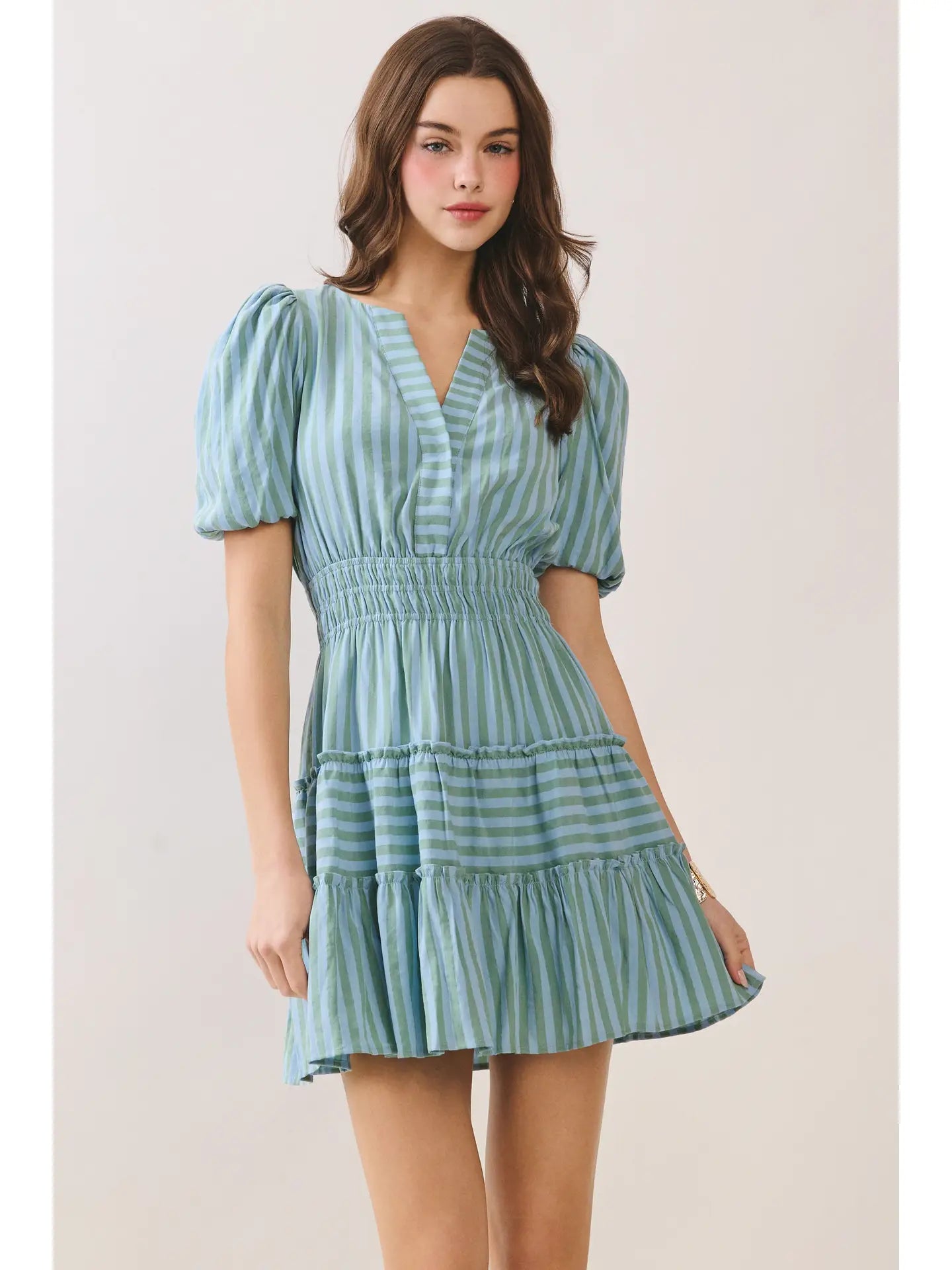 All Good Things Green Stripe Dress