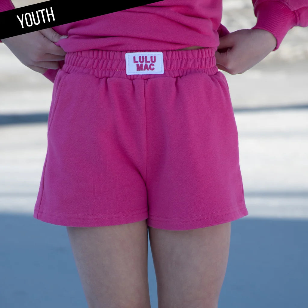 Lulu Mac Hot Pink Terry Cloth Shorts
