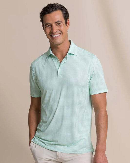 Southern Tide Green Ash Driver Dunes Edge Plaid Polo