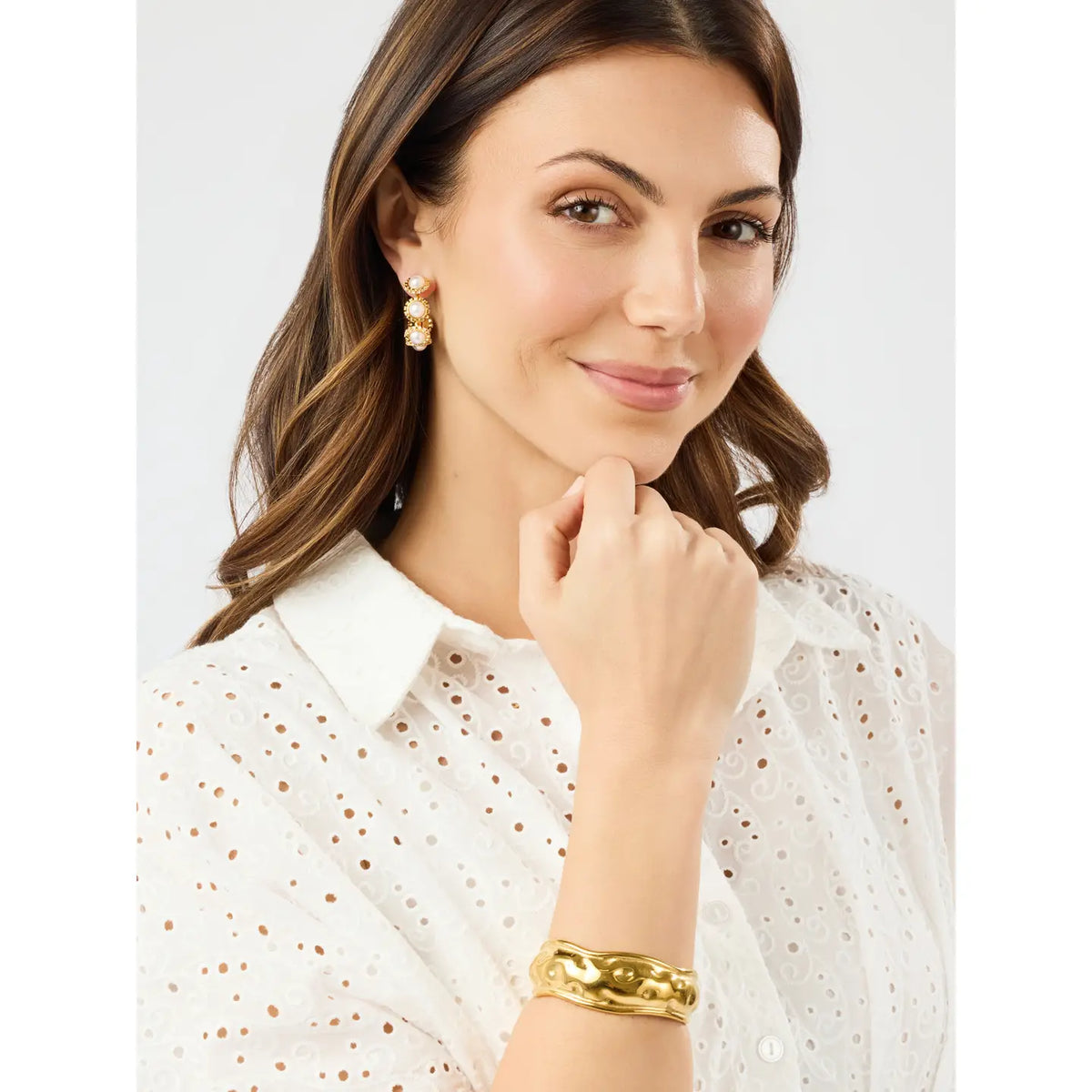 Michelle McDowell Ophelia Pearl Hoop Earrings