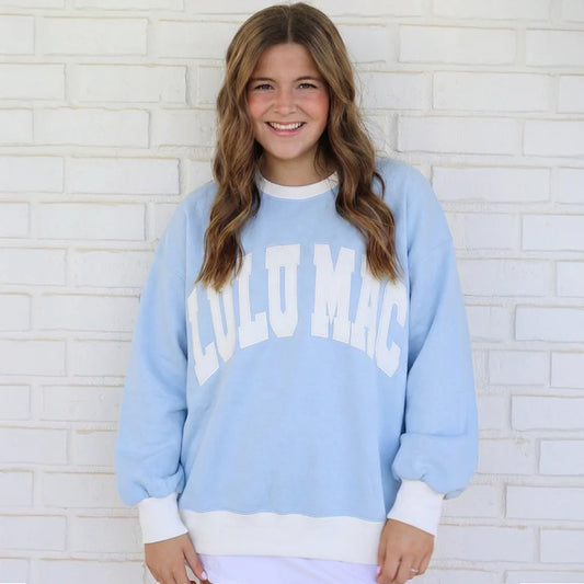 Lulu Mac Light Blue/White Sweatshirt
