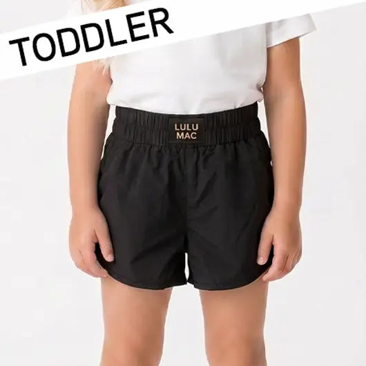 Lulu Mac Black Toddler Shorts
