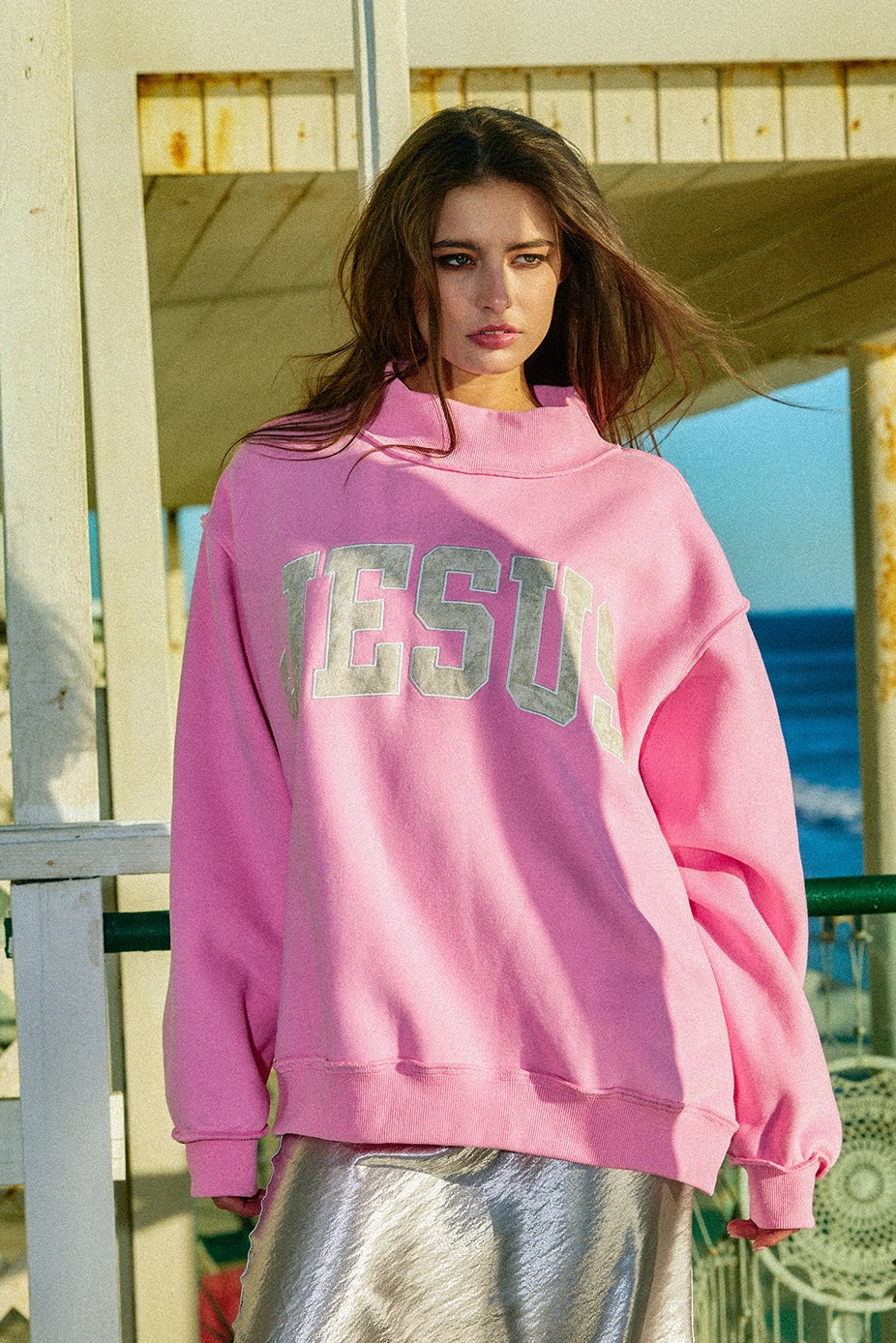 Jesus Camo Mockneck Sweatshirt by Bucketlist