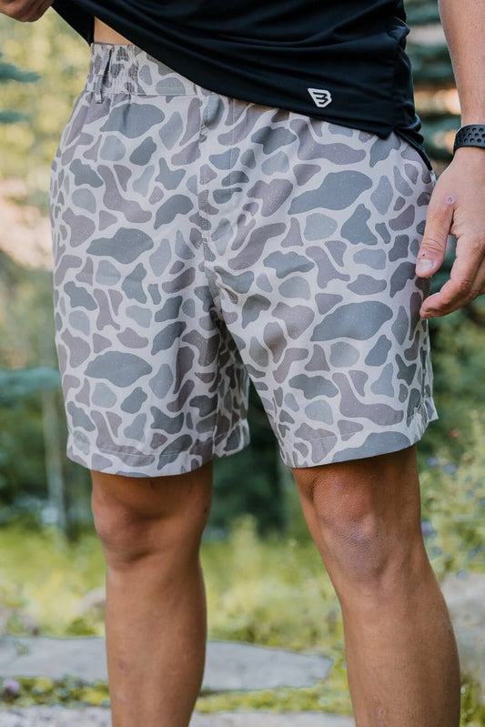 Burlebo Classic Everyday Deer Camo Shorts 7" Inseam