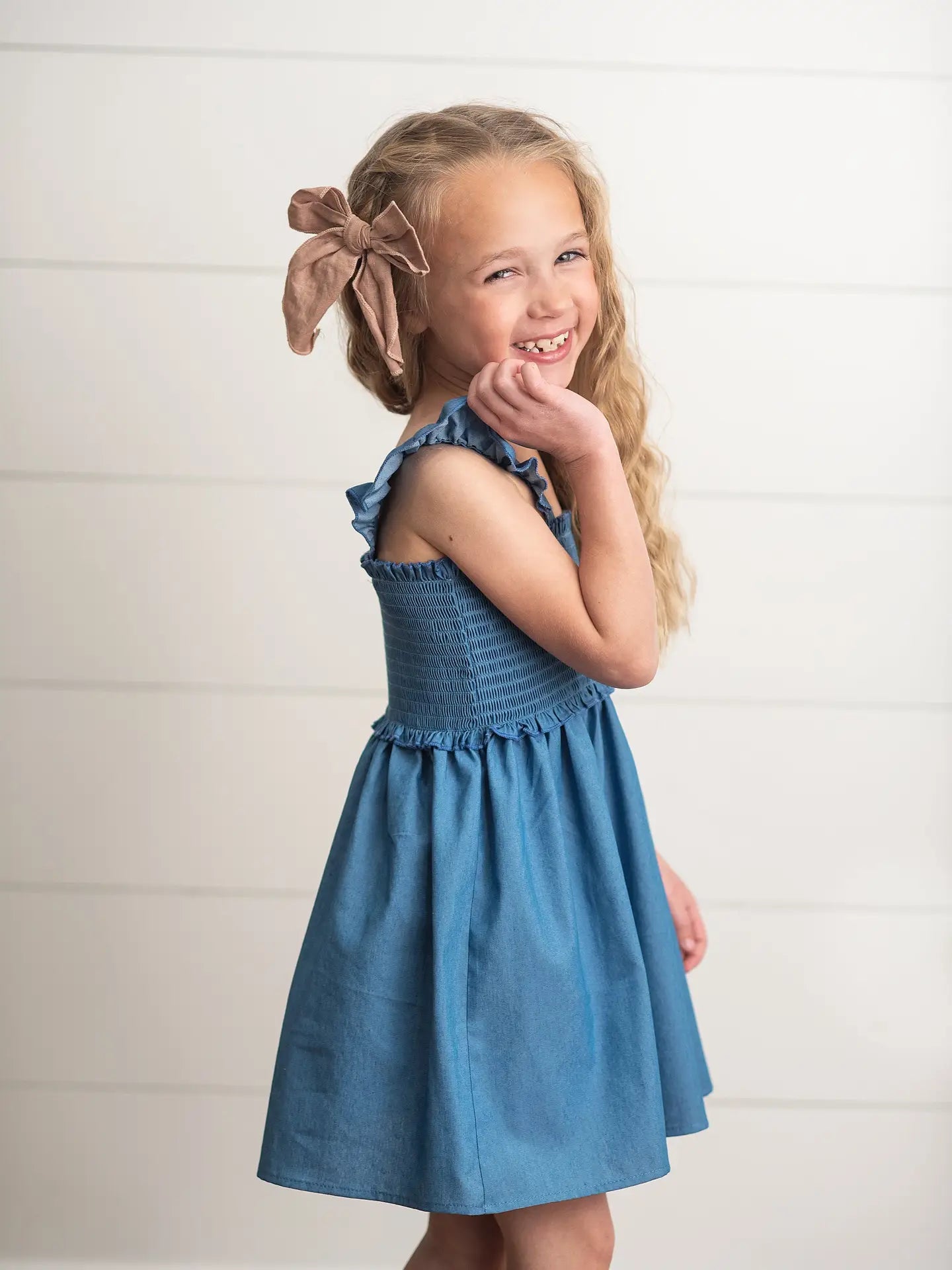 Blue Ruffle Dress for Girls