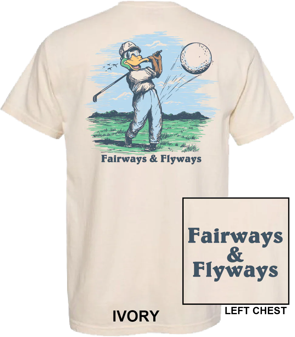Fairways & Flyways Golf Swing T-shirt in Ivory