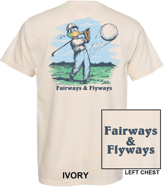 Fairways & Flyways Golf Swing T-shirt in Ivory