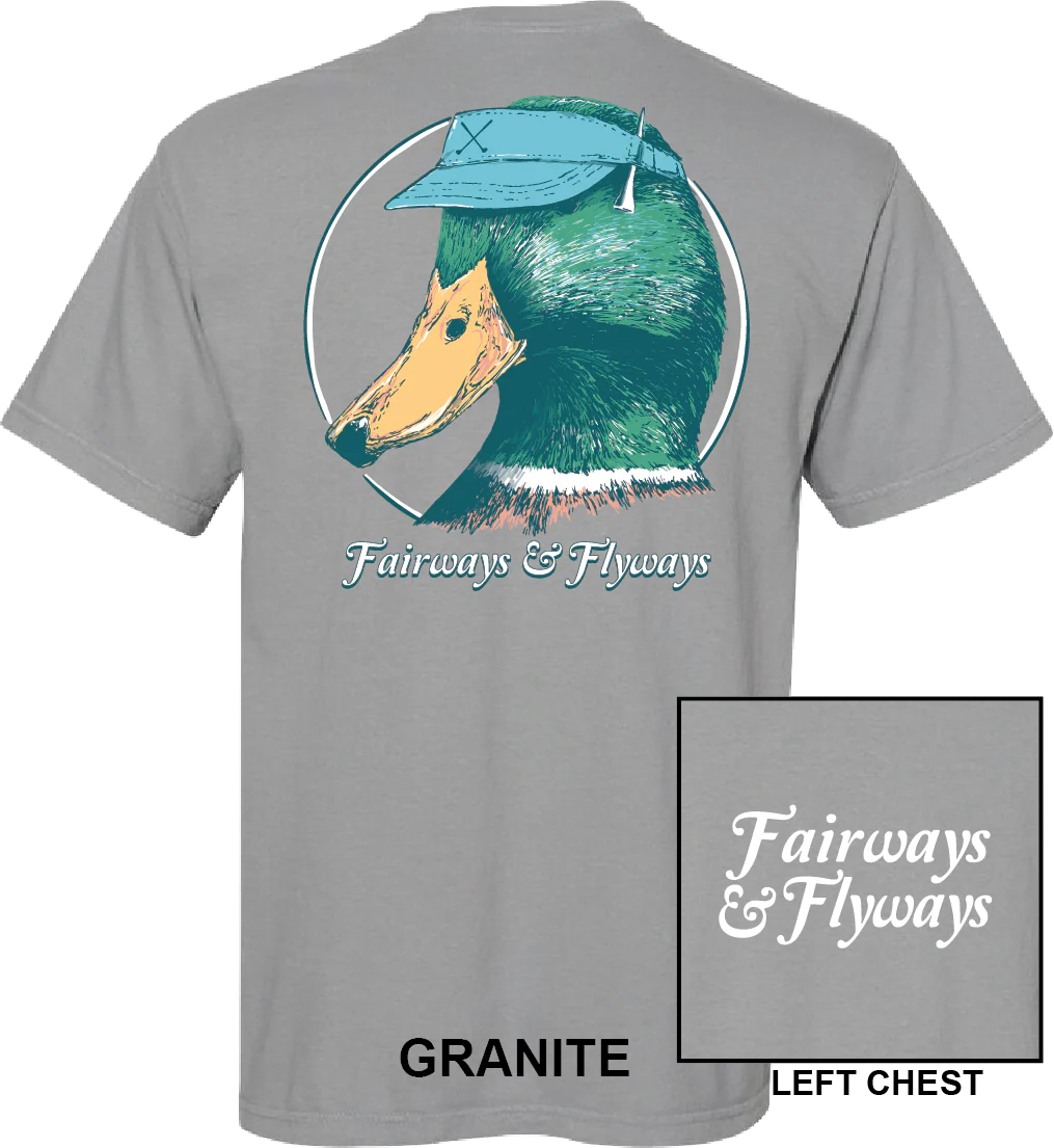 Fairways & Flyways Duck Head in Granite T-shirt