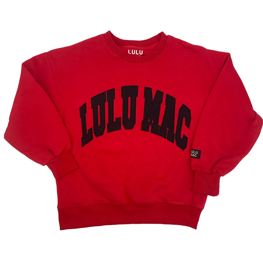 Lulu Mac Red/Black Stitched Sweatshirt