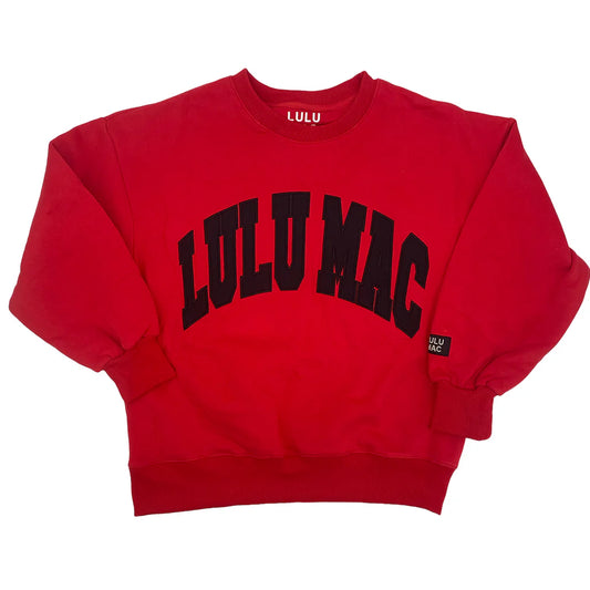 Lulu Mac Red/Black Stitched Sweatshirt