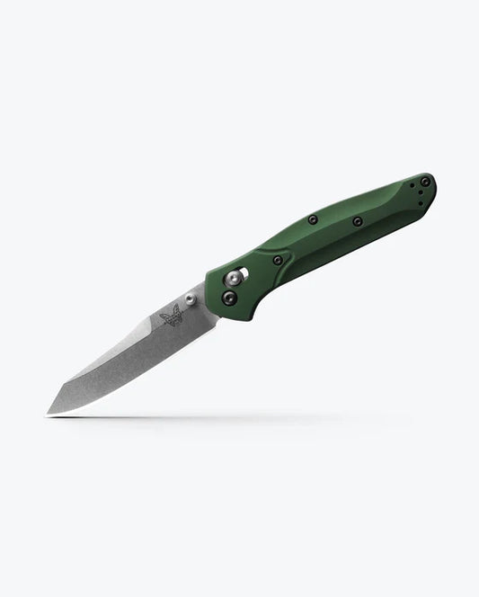 Benchmade Osborne Green Aluminum Reverse Tanto Knife